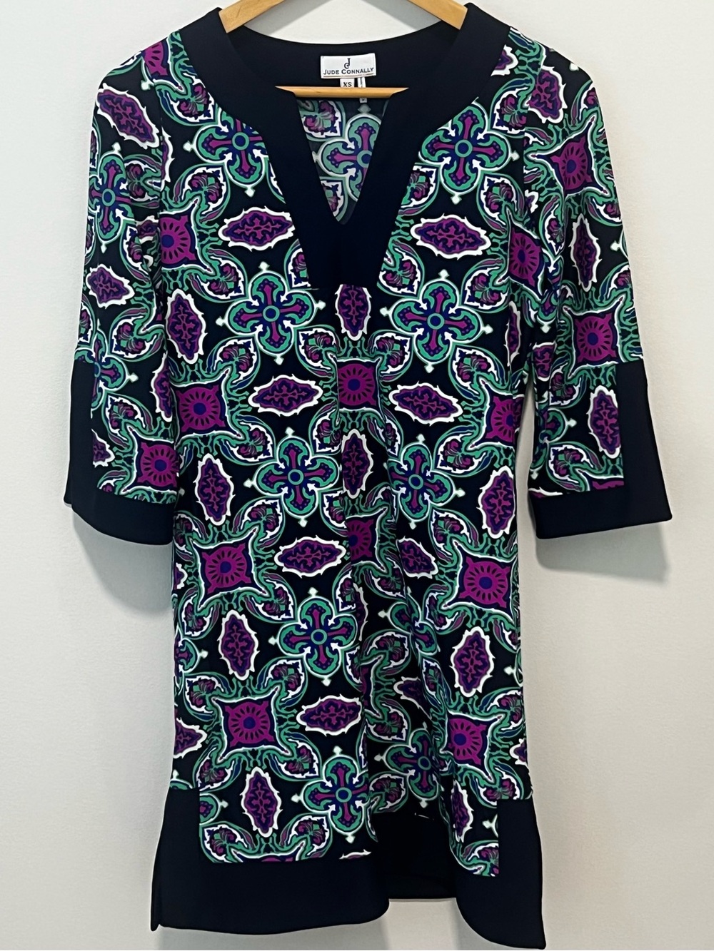 Jude Connally Geometric Print Shift Dress, Size XS - Jude cloth - Like NEW